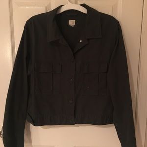olive green cropped jacket!